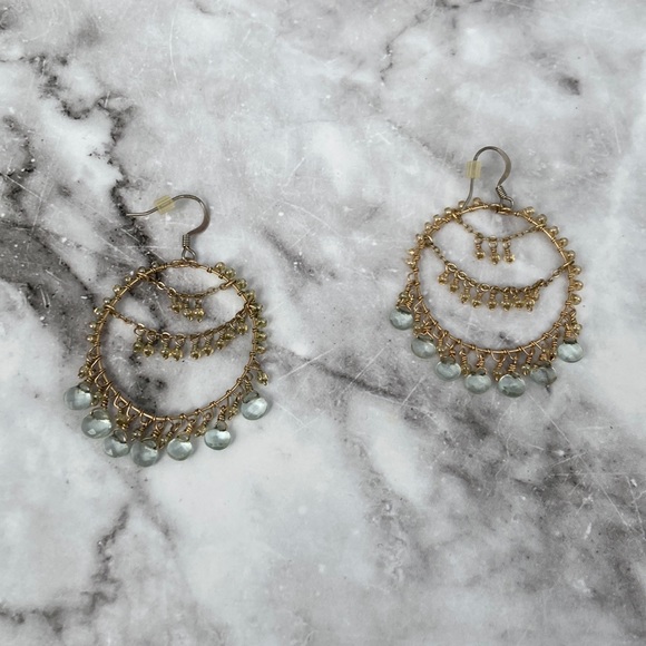 Hanging beaded earrings, bought at banana republic - Picture 2 of 4